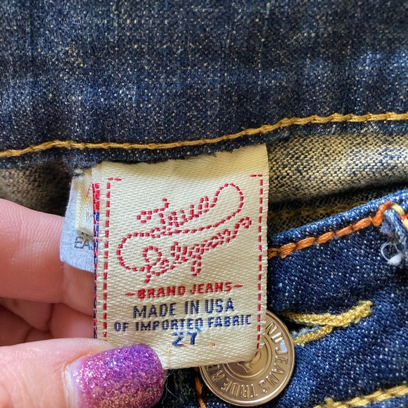 ❤️True Religion Billy Bootcut Red Tag Jeans size 27 - Picture 3 of 6